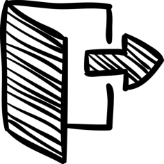 Logout Sketch Contour Svg Vector, Free Vectors File